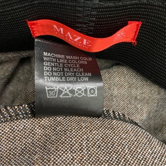 Maze trousers pants stretchy jersey brown black ecru white elastic waistband XL - Picture 3 of 12